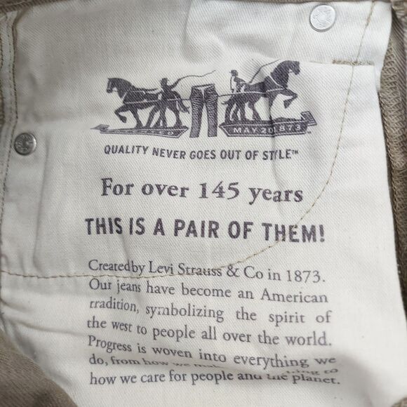 Levi's Warm Jeans Mens 28x29 Brown Cotton Blend Straight Soft 505 Work Outdoor - Picture 13 of 13